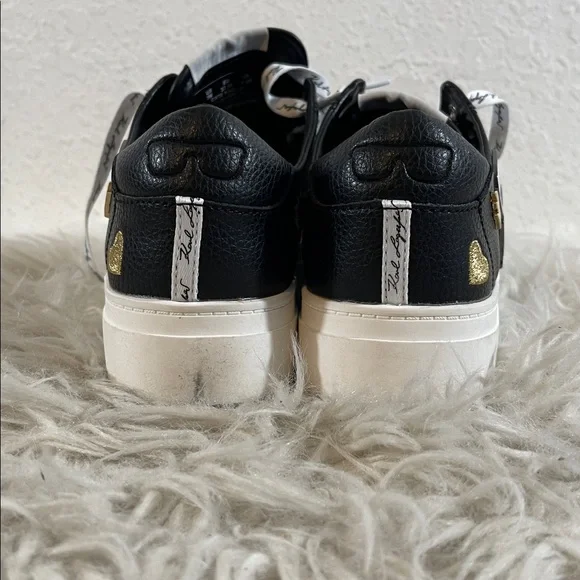 KARL LAGERFELD PARIS CATE PINS LACE UP LEATHER SNEAKER SIZE 7 - Picture 6 of 14